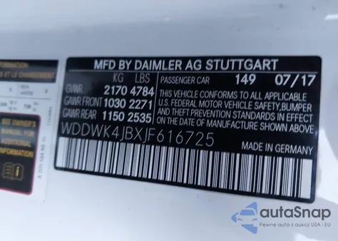 2018 Mercedes-Benz C 300 from USA, damaged, VIN WDDWK4JBXJF616725